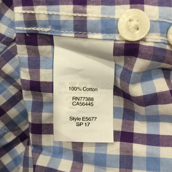 NWT Men's J Crew Button Down Long Sleeved Shirt Sz L - Picture 8 of 8